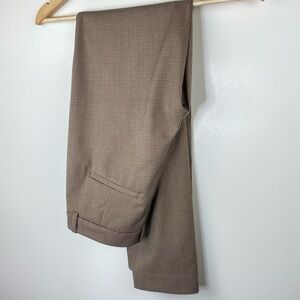 H&M Straight Leg Brown Plaid Checked Pants